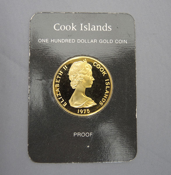 11159] 金製品 金貨 ① クック諸島 Cook Islands 100 DOLLARS 1975年